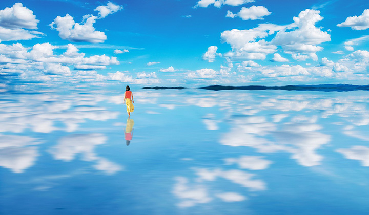 青海　チャカ塩湖（茶卞塩湖）