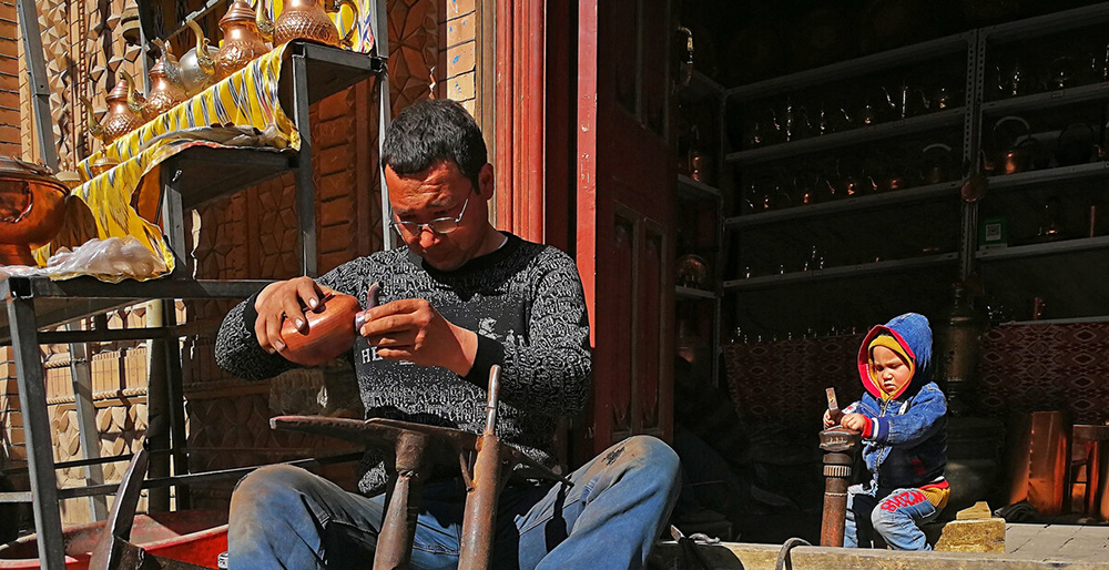 新彊カシュガル 職人街)