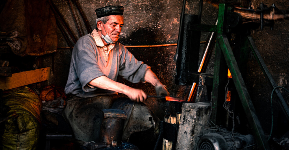 新彊カシュガル 職人街)